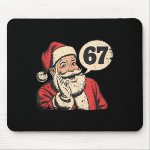 Santa 67 Weihnachten Six Seven Meme  Mousepad