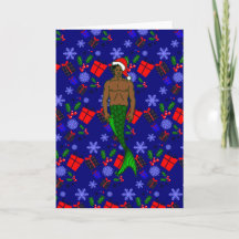 santa afrikanische schwarze Frau hässliche Weihnac