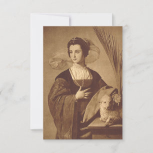 Santa Agnes von Alonso Cano Dankeskarte