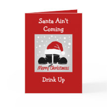 Santa Ain kommt nicht, trinken Sie die geklappte G