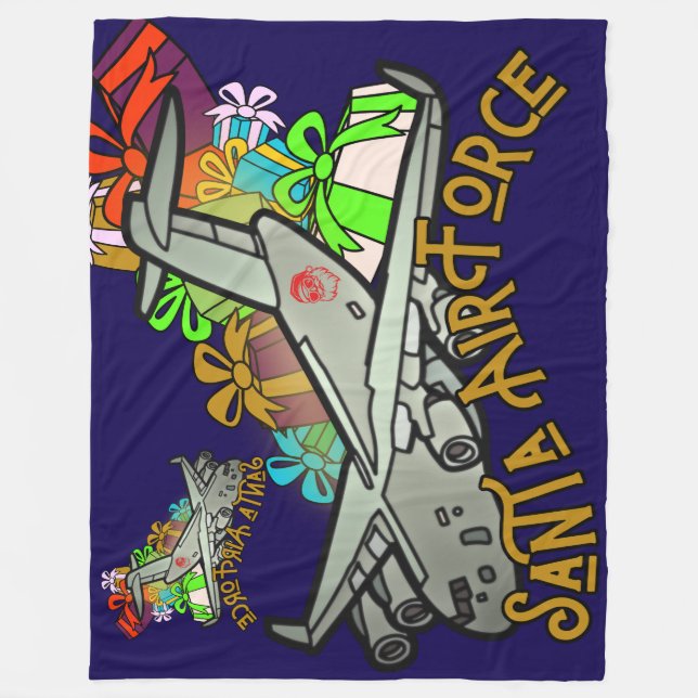 Santa, Air Force, Army Fleecedecke (Vorderseite)
