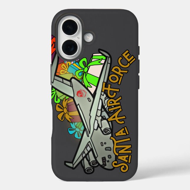 Santa, Air Force, Army iPhone 16 Hülle (Rückseite)