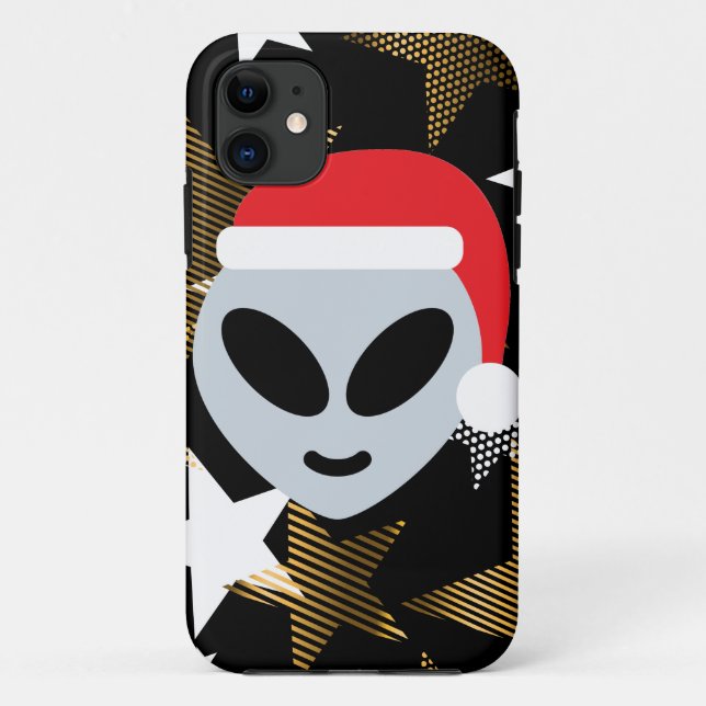 Santa Alien Eemoji Case-Mate iPhone Hülle (Rückseite)