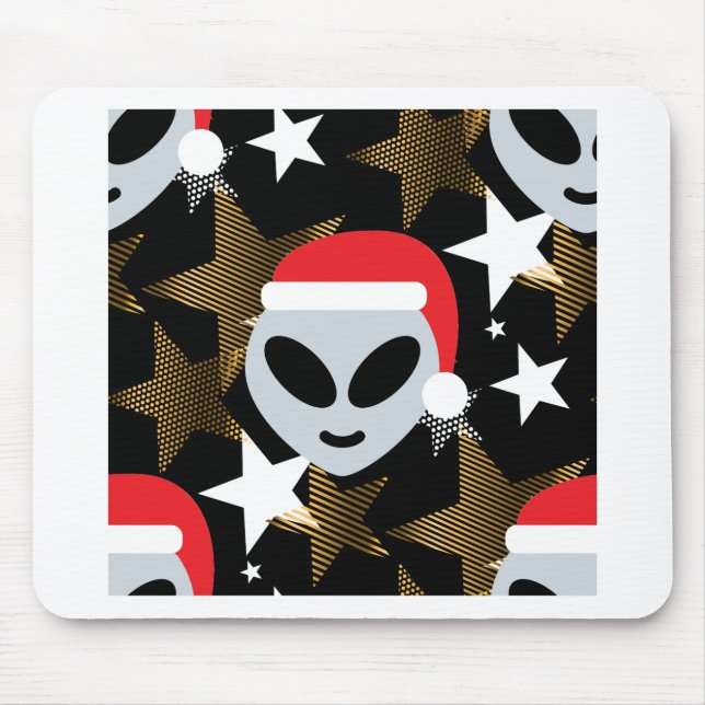 Santa Alien Eemoji Mousepad (Vorne)