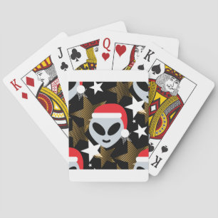 Santa Alien Eemoji Spielkarten