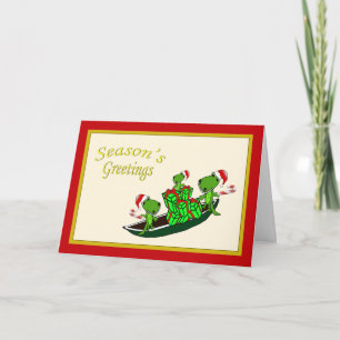 Santa Alligators Christmas Feiertagskarte