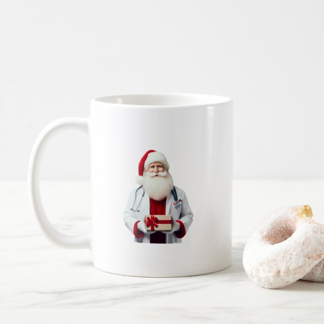 SANTA ALS ARZT KAFFEETASSE (Mit Donut)
