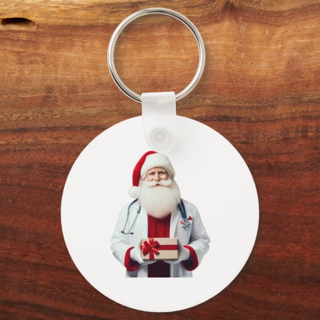 SANTA ALS ARZT SCHLÜSSELANHÄNGER (Vorderseite)