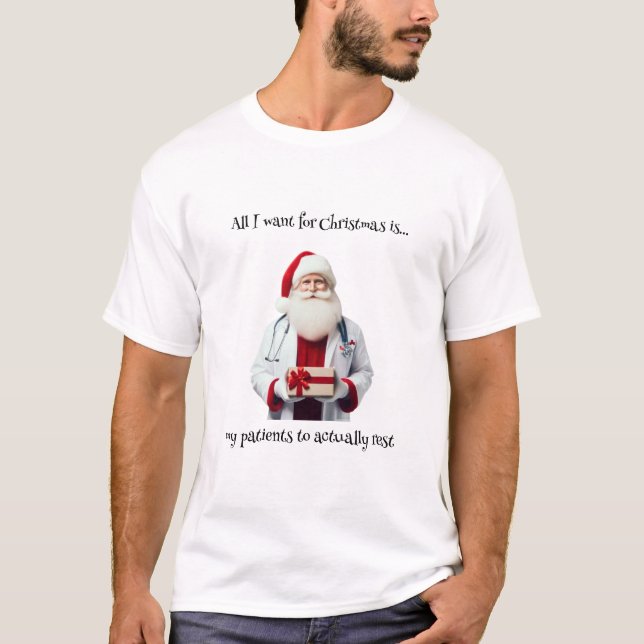 SANTA ALS ARZT-T - Shirt (Vorderseite)