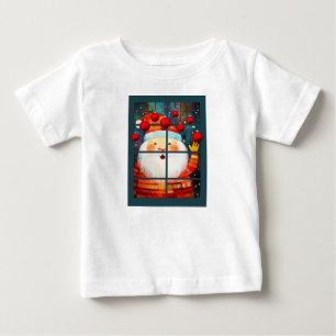 SANTA AM FENSTER BABY T-SHIRT