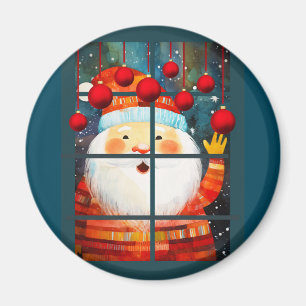SANTA AM FENSTER MAGNET