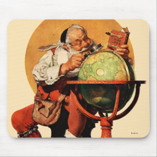 Santa am Globus Mousepad