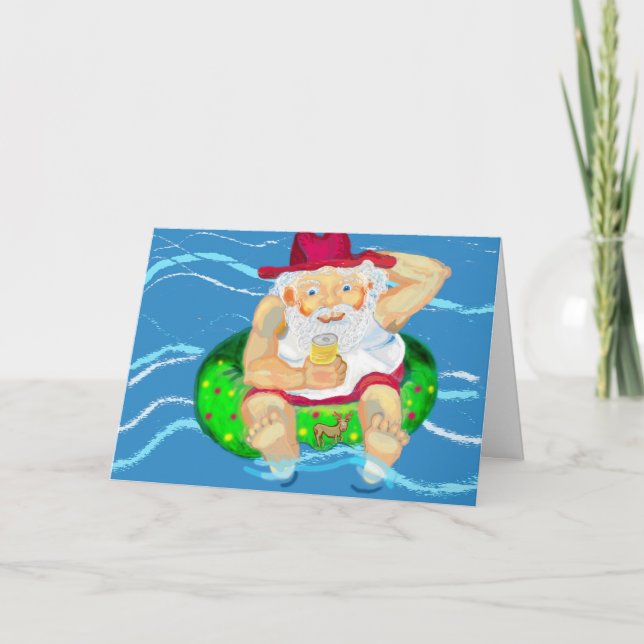 Santa an Feiertagen Feiertagskarte (Vorderseite)