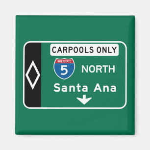 Santa Ana, CA-Verkehrsschild Magnet