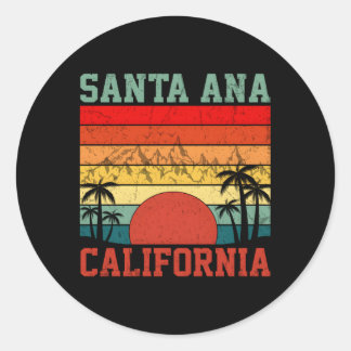 Santa Ana California Runder Aufkleber