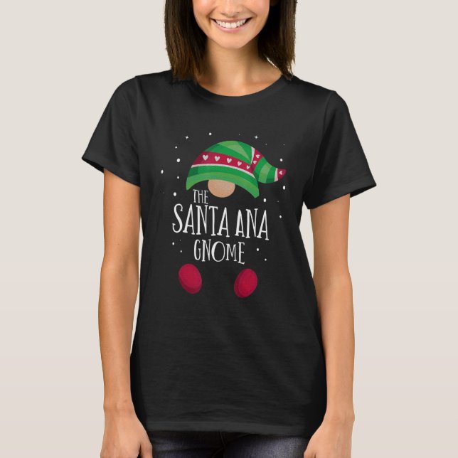 Santa Ana Gnome Family Matching Christmas Pajamas T-Shirt (Vorderseite)