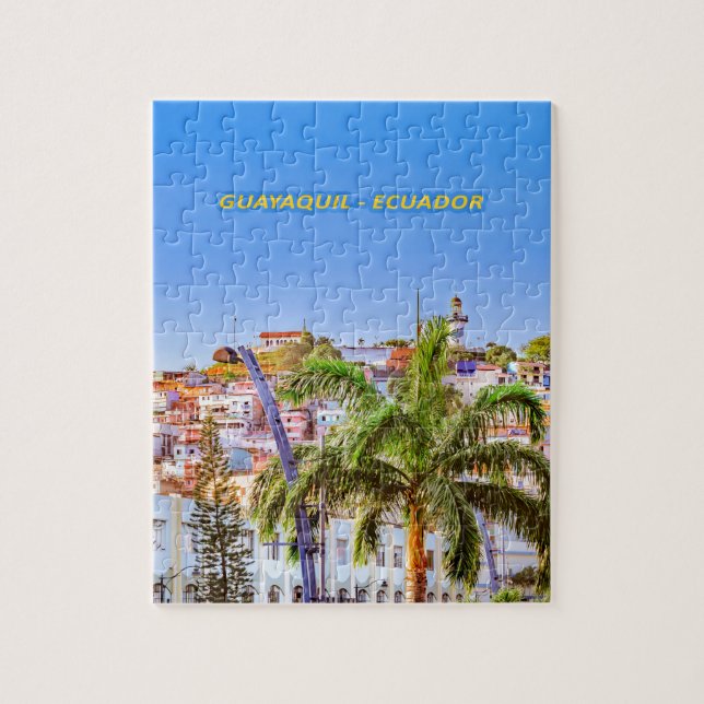 Santa- Anahügel, Guayaquil-Plakat-Druck (Vertikal)
