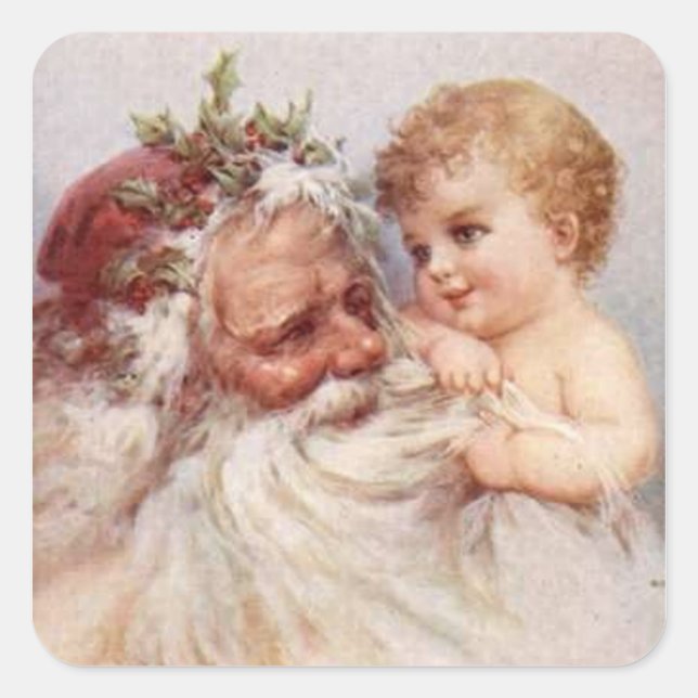 Santa and Baby - Aufkleber (Vorderseite)