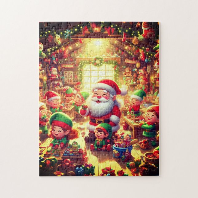 Santa and His Cute Little Elves Christmas Holiday (Vertikal)