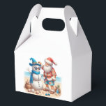 Santa and Snowman Tropical Island Christmas Geschenkschachtel<br><div class="desc">A funny Christmas design with Santa and Snowman on a tropical island!</div>