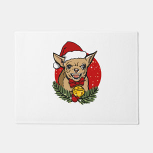 Santa angry Chihuahua Weihnachten Klassischer T -  Fußmatte