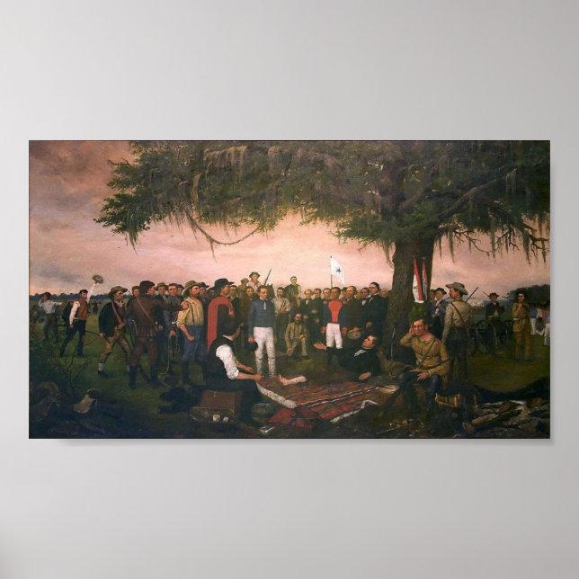 Santa Anna hat sich Sam Houston in San Jacinto übe Poster (Vorne)