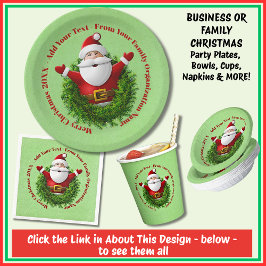 Santa Anuncing Collection Set Pappteller