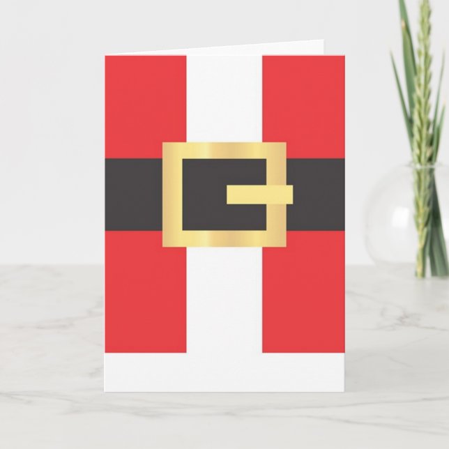 Santa Anzug Feiertagskarte (Vorderseite)