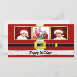 Santa Anzug Fotokarte Feiertagskarte