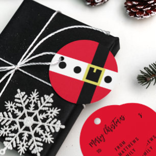 Santa Anzug Personalisierte Namen und Geschenktast Geschenkanhänger