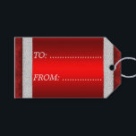 Santa Anzug Red Christmas Geschenkanhänger<br><div class="desc">Ein festlich-roter Weihnachtsgeschenk-Tag mit einem rot-weißen Weihnachtsthema. Alle Texte können individuell angepasst oder bei Bedarf komplett entfernt werden.</div>