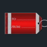 Santa Anzug Red Christmas Geschenkanhänger<br><div class="desc">Ein festlich-roter Weihnachtsgeschenk-Tag mit einem rot-weißen Weihnachtsthema. Alle Texte können individuell angepasst oder bei Bedarf komplett entfernt werden.</div>