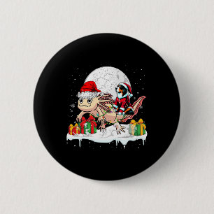 Santa Appenzeller Sennenhund Riding Axolotl Christ Button
