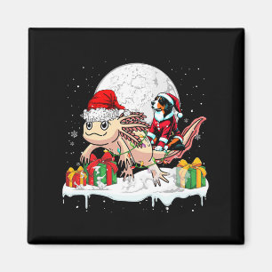 Santa Appenzeller Sennenhund Riding Axolotl Christ Magnet