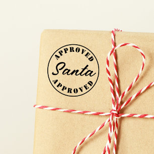 Santa Approved Geschenk Gummistempel