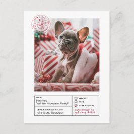 Santa Approved Naughty oder Nice Form Foto Postkarte