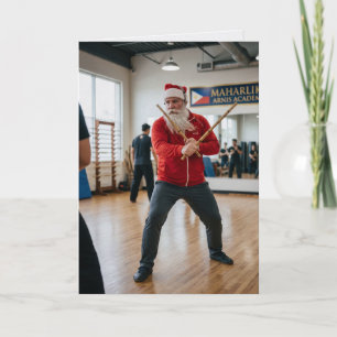Santa Arnis Eskrima Filipino Weihnachten Karte