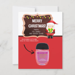 Santa at Chalkboard, Personalisierte Giftkarten Einladung