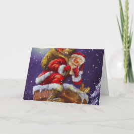 Santa auf der Dachterrasse Karte