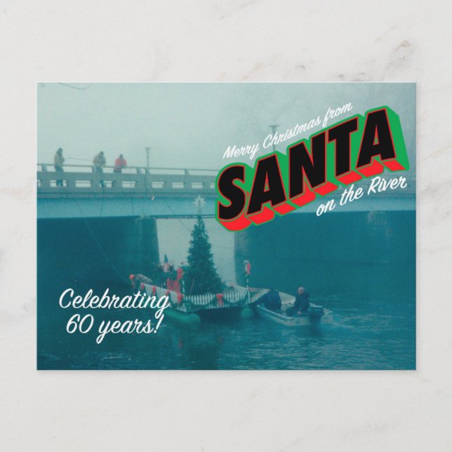 Santa auf der Postkarte 5 (Vorderseite)