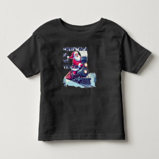 Santa auf einem Zug Kleinkind T-shirt