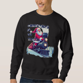 Santa auf einem Zug Sweatshirt