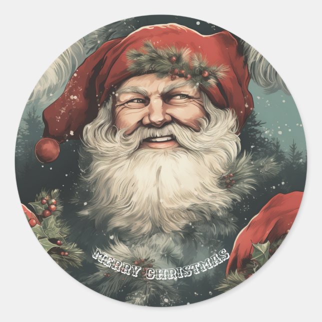 Santa Aufkleber (Vorderseite)