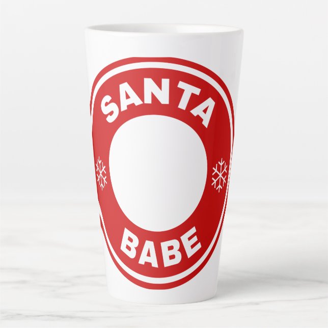 Santa Babe Custom Personalize Melanin Weihnachten Milchtasse (Vorderseite)