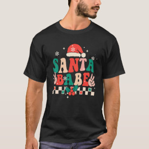 Santa Babe Groovy Retro Weihnachtsfeiertage Weihna T-Shirt