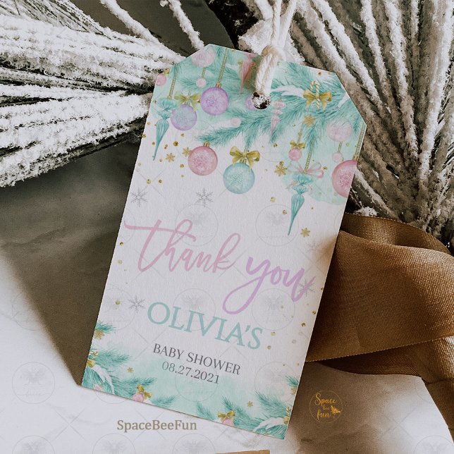 Santa Baby Baby Dusche Geschenkanhänger (Santa Baby Baby Shower, thank you tag,baby shower invitation, gift tag, holiday baby shower, Christm)