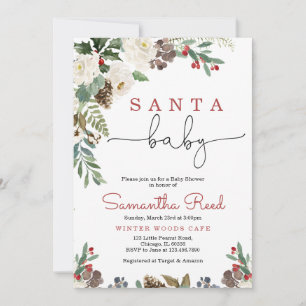 Santa Baby Baby Shower Einladung 
