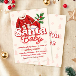Santa Baby Baby Shower Einladung