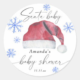 Santa Baby - Babydusche Runder Aufkleber