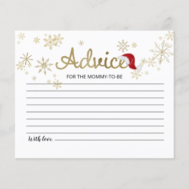 Santa Baby Budget Babyduschratenkarten (Vorderseite)